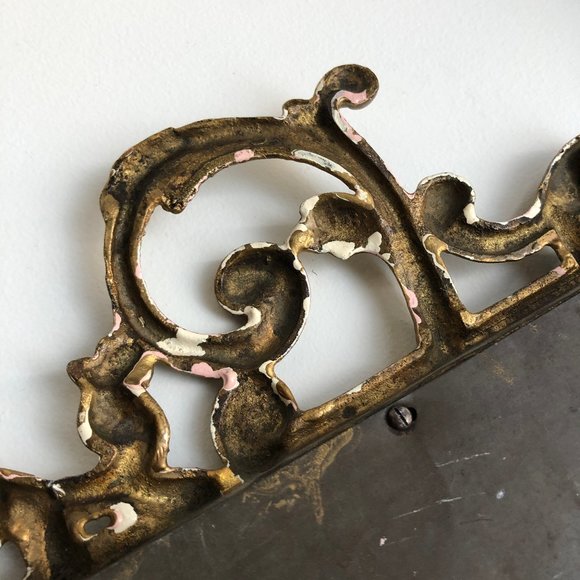 Antique French Beveled Mirror/Plateau - Picture 6 of 7